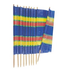 Heavy-Duty Hardwood Pole Windbreak – Premium Striped Beach & Camping Privacy Scr