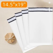 14.5x19 Inch White Pack Poly Mailers Shipping Envelopes, Strong Adhesive Sealing