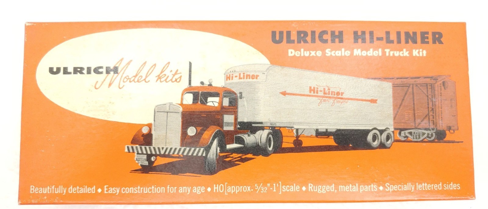 Kit Ulrich Ulrich Model Kit Hi-Liner HO Scale Mack COE Fruehauf Tractor Trailer ...