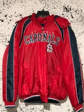St Louis Cardinals MLB Baseball G-III Carl Banks Red Winter Zip Up Jacket Coat