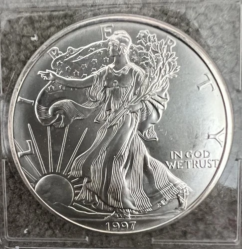 1997 WALKING LIBERTY AMERICAN EAGLE .999 FINE SILVER DOLLAR COIN 1oz