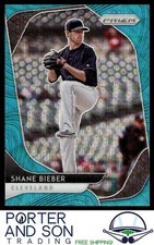 Shane Bieber 2020 Panini Prizm Teal Wave Prizm #36 Cleveland Indians