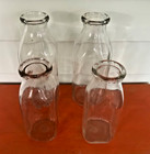 Vintage Clear Glass Milk Bottle (4) Pints and Quarts — photo 1