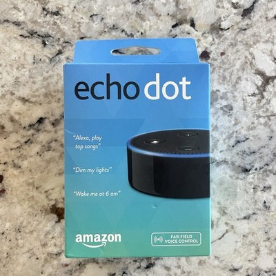 Echo Dot 2nd Generation Smart Speaker with Alexa Black Color New Factory Sealed