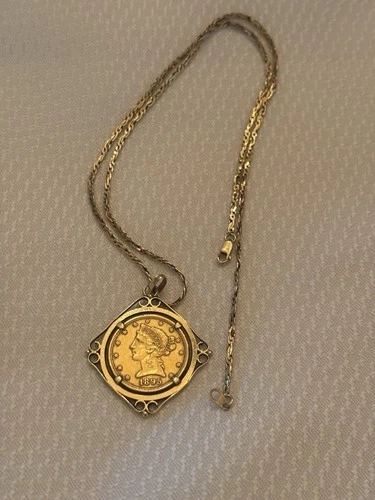 1895 $5 Five Dollar Gold Liberty Head Half Eagle Coin