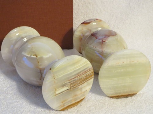 Authentische Vintage Marmor Onyx Urne Vase Menge 2 ca. 8 Zoll - Bild 9 von 10
