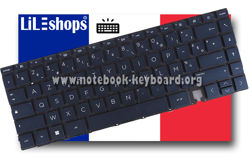 Clavier AZERTY Original HP Pour PC Portable 14-cf0024nf/25/27/28 - Neuf, Fabriqué En France