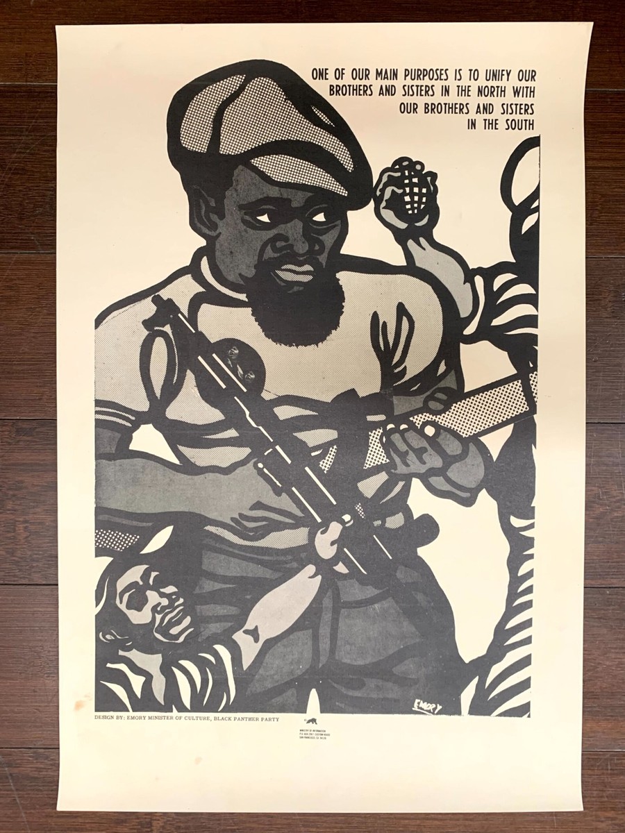 Black Panther Party Movement - Art by Emory (1969) 12x17.75 US