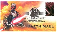 AO-4143k-4, 2007, Star Wars, BW Pictorial, Add On Cachet, Darth Maul, SC 4143k, 