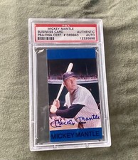 MICKEY MANTLE AUTOGRAPHED GREER JOHNSON BUSINESS CARD PSA AUTHENTIC UNIQUE MICK