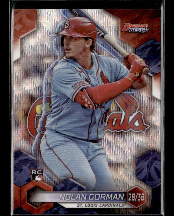 2023 Bowman's Best #29 Nolan Gorman Rookie Wave Refractors St. Louis Cardinals