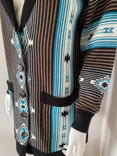 Wrangler Retro Southwestern Pattern Open Front Cardigan Womens Medium Knit - Picture 5 of 11