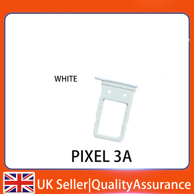 Für Google Pixel 3a SIM-Karten Halter Fach Ersatz - UK VERKÄUFER (weiß) - UK