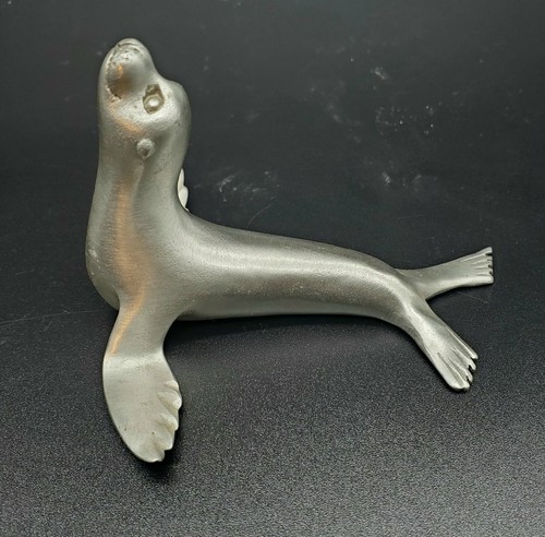 Three Vintage Pewter Sea Lion & Seal Figurines / Seals / Blackinton & Calko(?) - Picture 3 of 10