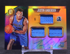 2015-16 Panini Gold Standard Jersey Triple /99 Justin Anderson #283 Rookie Auto