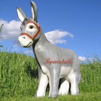 Esel Eselchen Figur Statue Skulptur Deko Gartenfigur Aufstellfigur Garten Groß