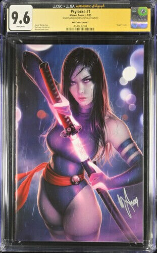 Psylocke #1 CGC JSA 9.6 Signed by Warren Louw Virgin Ltd /500 Glowing Katana - Picture 1 of 2