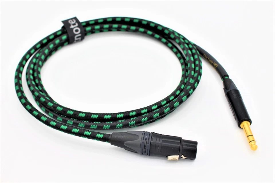 Cable equilibrado 30' TRS/XLR ~ EA Lyric HG 30 pies enchufes dorados o níquel ~ BOLSA GRATIS Foto 2 de 2