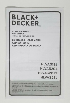 Decker Cordless Hand Vacs HLVA315J 