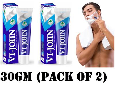 Vi-John Shaving Cream with Bacti-Guard Classic 100% natural pack of 2 (30g)