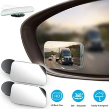 2Pcs Blind Spot Mirror 360° Wide Angle Convex Rear Side View Car Truck SUV