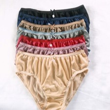 7pcs Bikini Underwear Women Nylon Light Silky Soft Smooth Briefs Hip 38"-42"XL