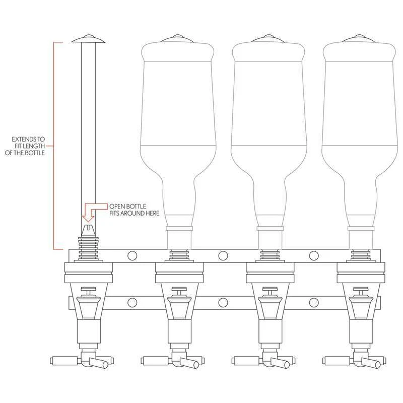 Dispensador de licor de 4 botellas Wyndham House™ Foto 3 de 4