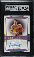 2018-19 National Treasures NBA Greats Signatures Jerry West Auto /10 SGC 9.5/10