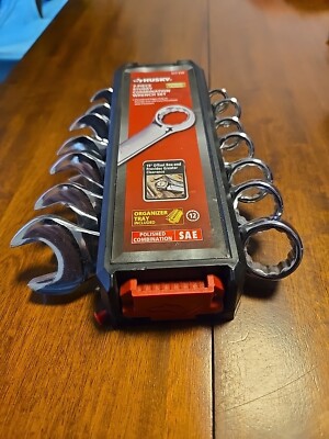 Husky 7-Piece SAE Stubby Combination Wrench Set 623 836 Polished