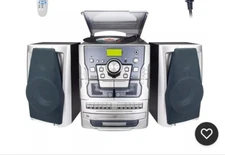 TechnoAll-In-One Hi-Fi Stereo Vinyl Record Player, 3 Speed Turntable Cd Player