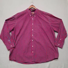 The Foundry Supply Co. Men's Red Checked Long Sleeve Button Up Shirt Size 4XLT