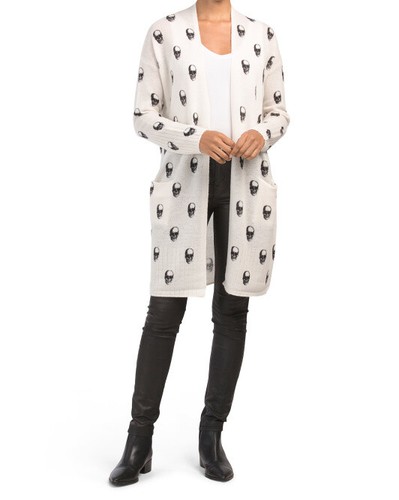 NEW SKULL CASHMERE SKULL PRINT HARPER 
