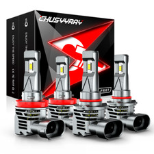4x 9005 H11 Combo LED Headlight High Low Beam Bulbs Kit 6000K Super White Bright