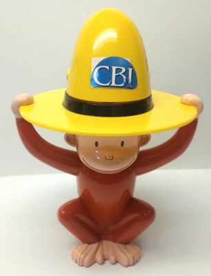 CB&I Curious George Flash Light Vintage Radio Shack Big Yellow Hat