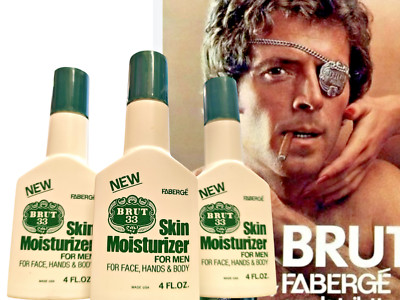 3 X BRUT 33 Skin Moisturizer for face, hands & body 4 oz - NEW (PACK OF 3)