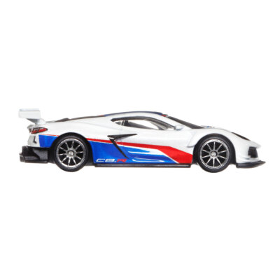 CHEVROLET CORVETTE C8.R PEARL WHITE W/STRIPES DIECAST MODEL CAR
