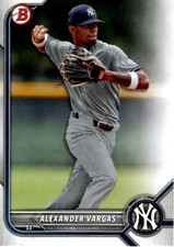 Alexander Vargas 2022 Bowman #BP-140 Prospects New York Yankees