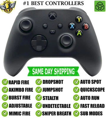 Black Silent Modz Best Rapid Fire Wireless Modded Controller for Xbox Series X S