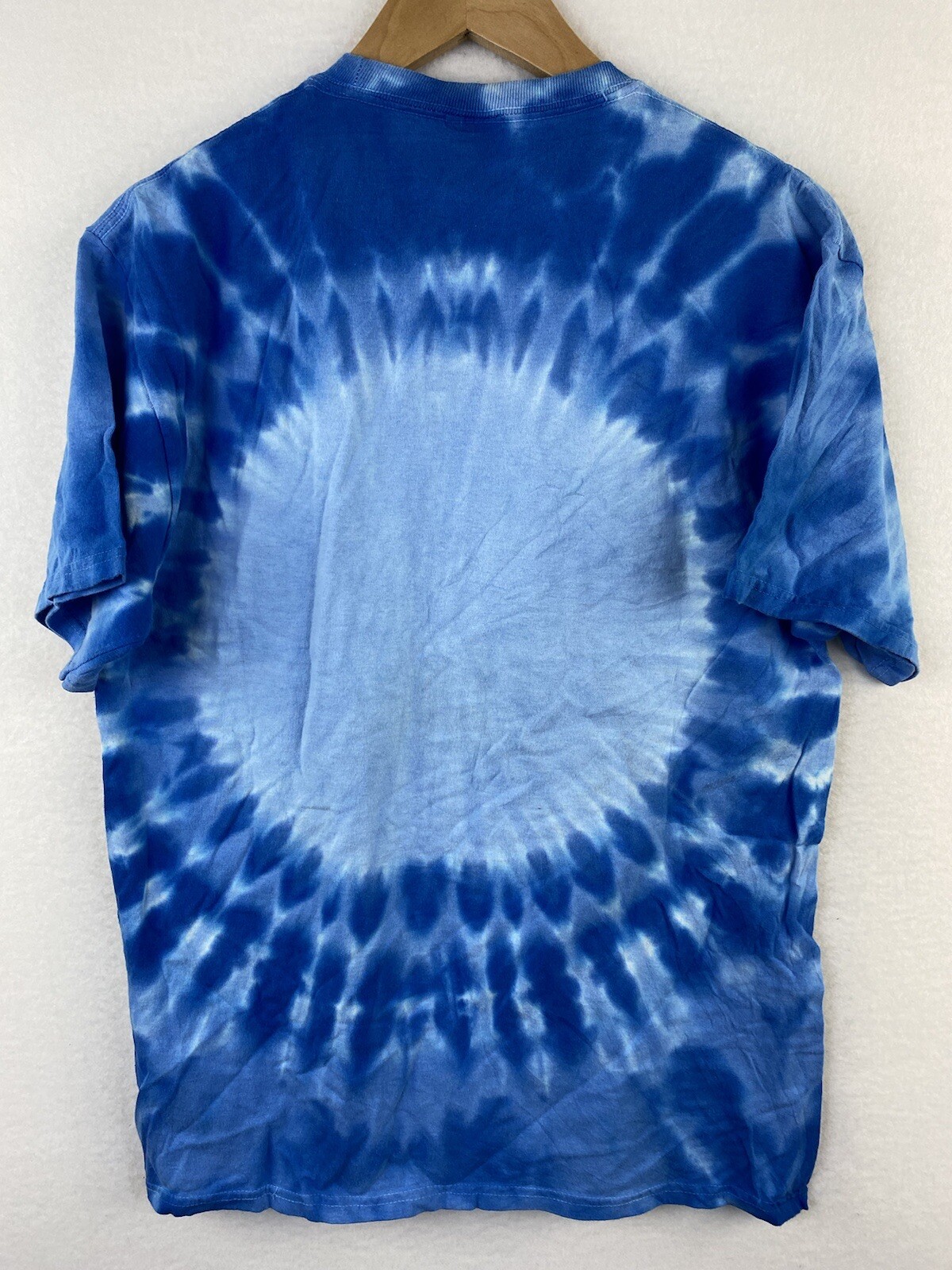 Early 2000s Heart & Sole Shoe Graphic Tie Dye Blue Po… Gem