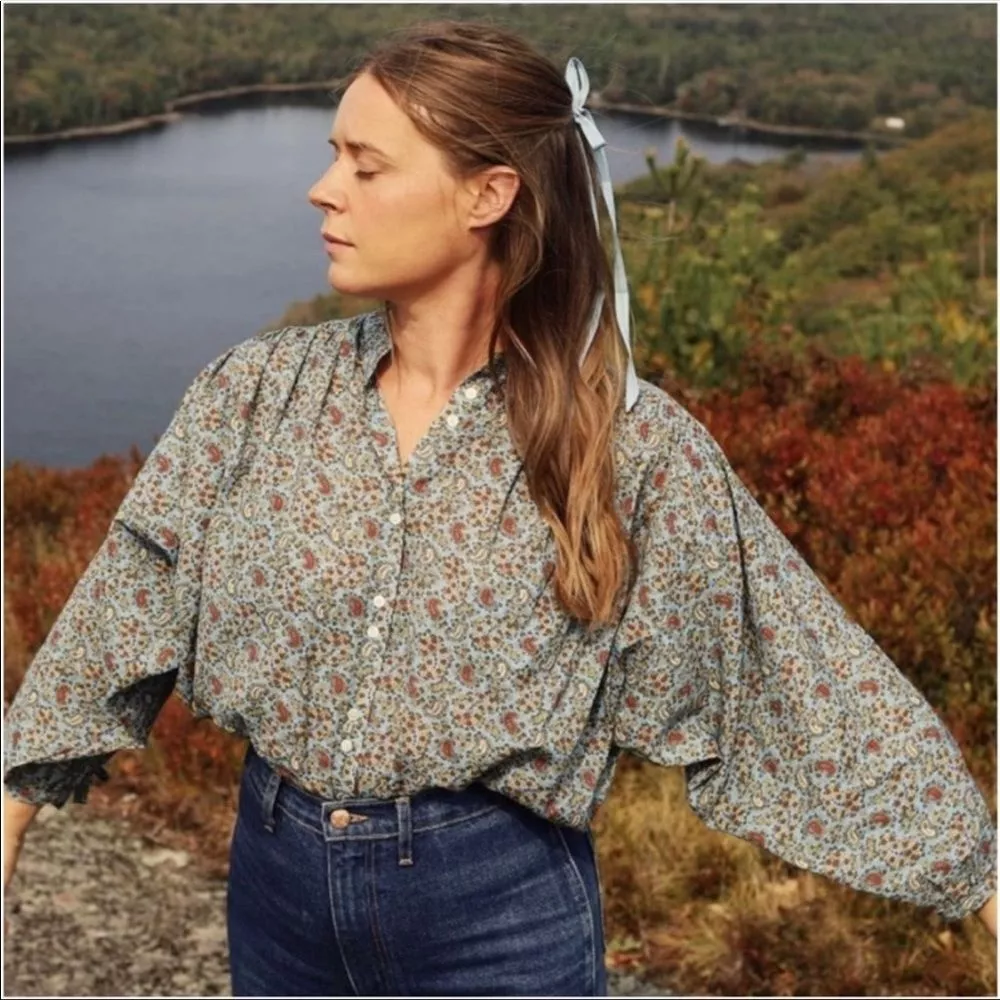 Chanel cotton canvas clearance blouse