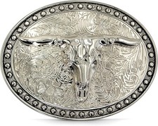 Western Cowboy - Texas Longhorn Belt Buckle for Men Women