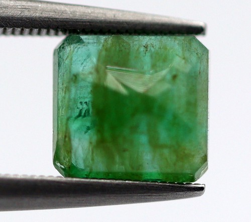 Octagon 1.23 Ct Genuine Natural Green Emerald Zambia 6x5 MM Size Loose Gemstone - Picture 5 of 11