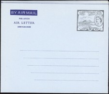ST. CHRISTOPHER, 1954.  Air Letter Sheet H&G FG2, Mint