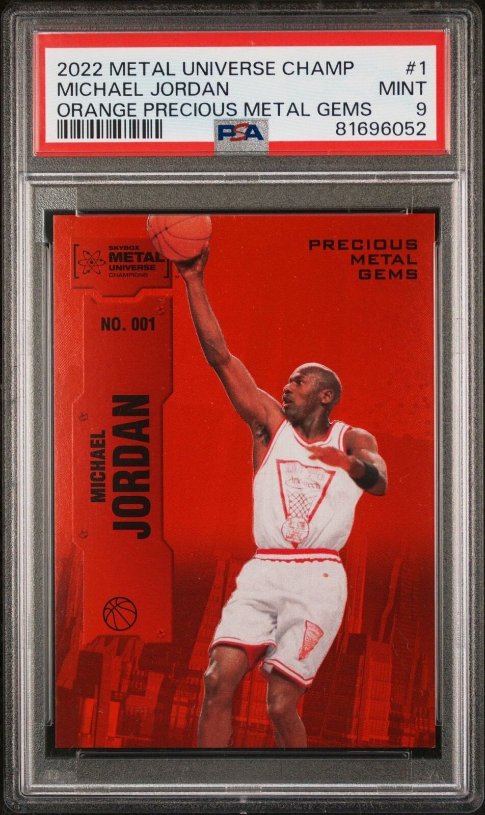 AMAZING PSA 8 MICHAEL JORDAN 1997 METAL UNIVERSE #23 GRADED NM