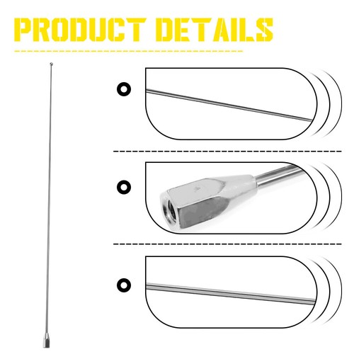 21" Stainless Antenna Mast AM/FM for Jeep Compass / Patriot 2007-2017 New - Picture 7 of 10