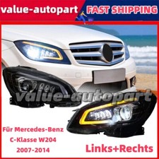 Paar LED Frontscheinwerfer Für Mercedes-Benz C-Klasse W204 07-14 DRL Blinklicht