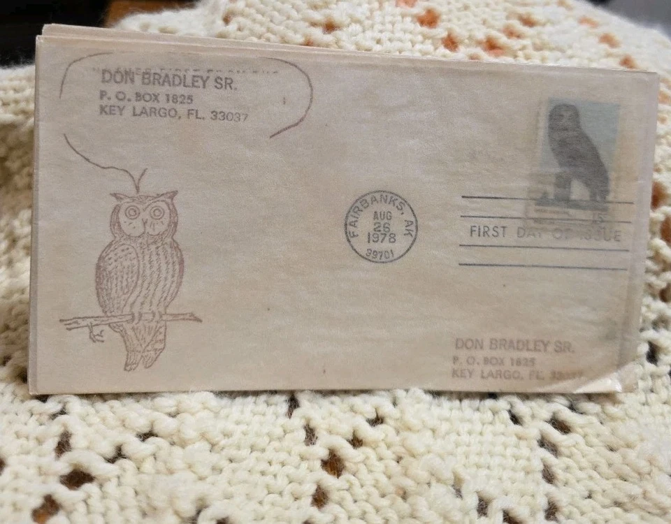 SET OF 4-1978 FIRST DAY OF ISSUE GREAT GREY OWL STAMP FIRST DAY OF ISSUE  - Image 2 of 4