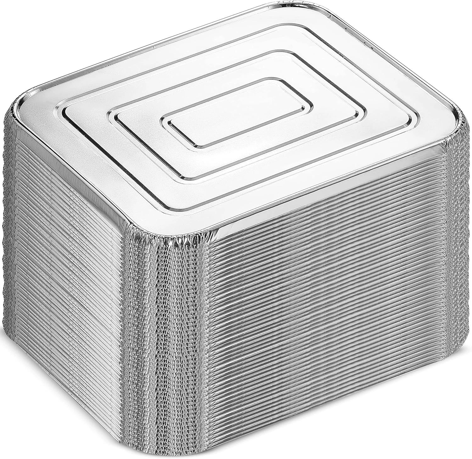Half-Size Aluminium Foil Lids | [50 Pack] | Perfect Fit for 9X13 Roasting Pans |
Opens in a new wind