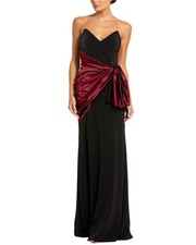 Mac Duggal Pleated Strapless Sweetheart Dress Women's Purple 10