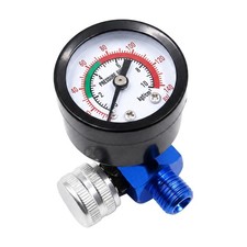 Pneumatischer Druckregler mit Rundmanometer hochpr&auml;zise f&uuml;r Airbrush-Arbeiten